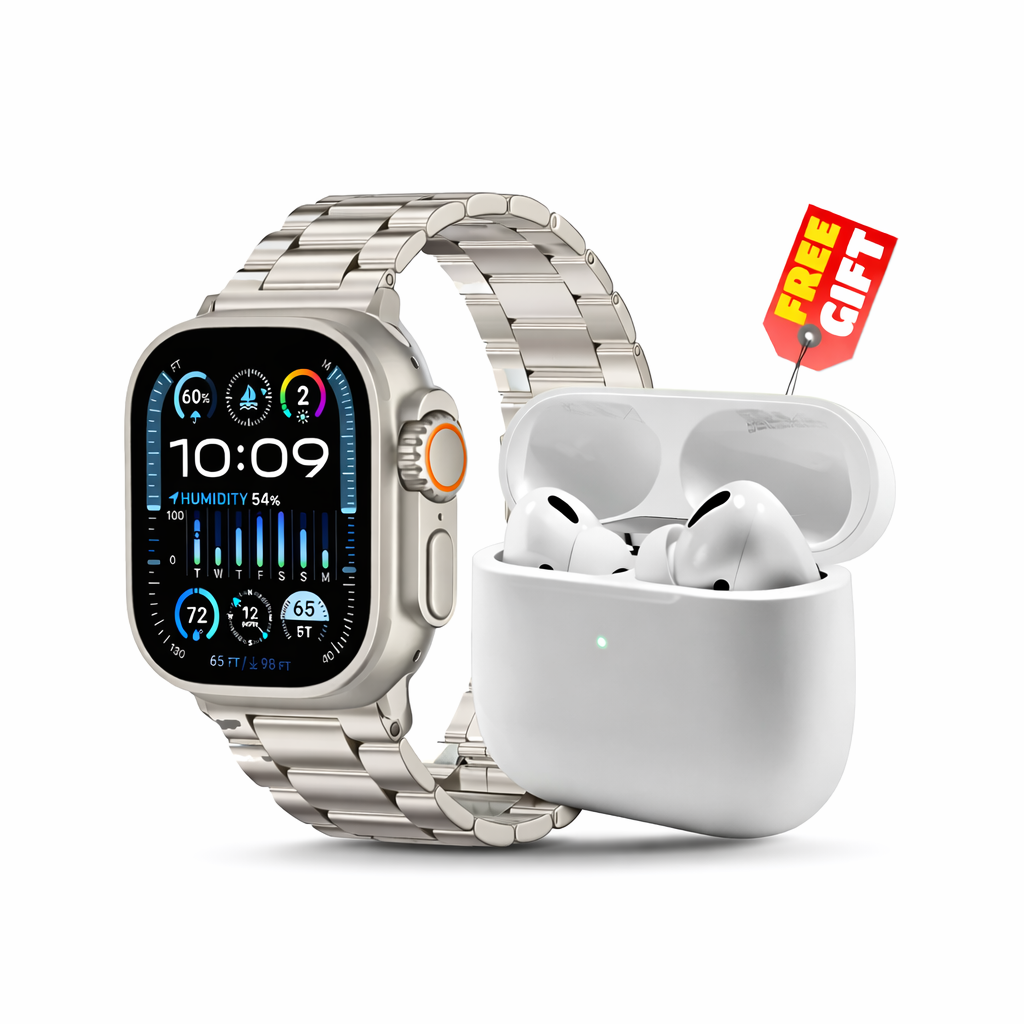 Watch Ultra 3 Metal 10 in 1 Deal+ Free Airpods